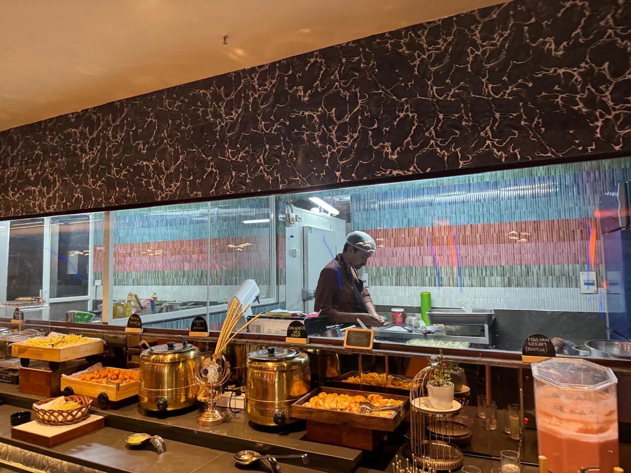 Kitchen tile and surface display at Live Ceramique