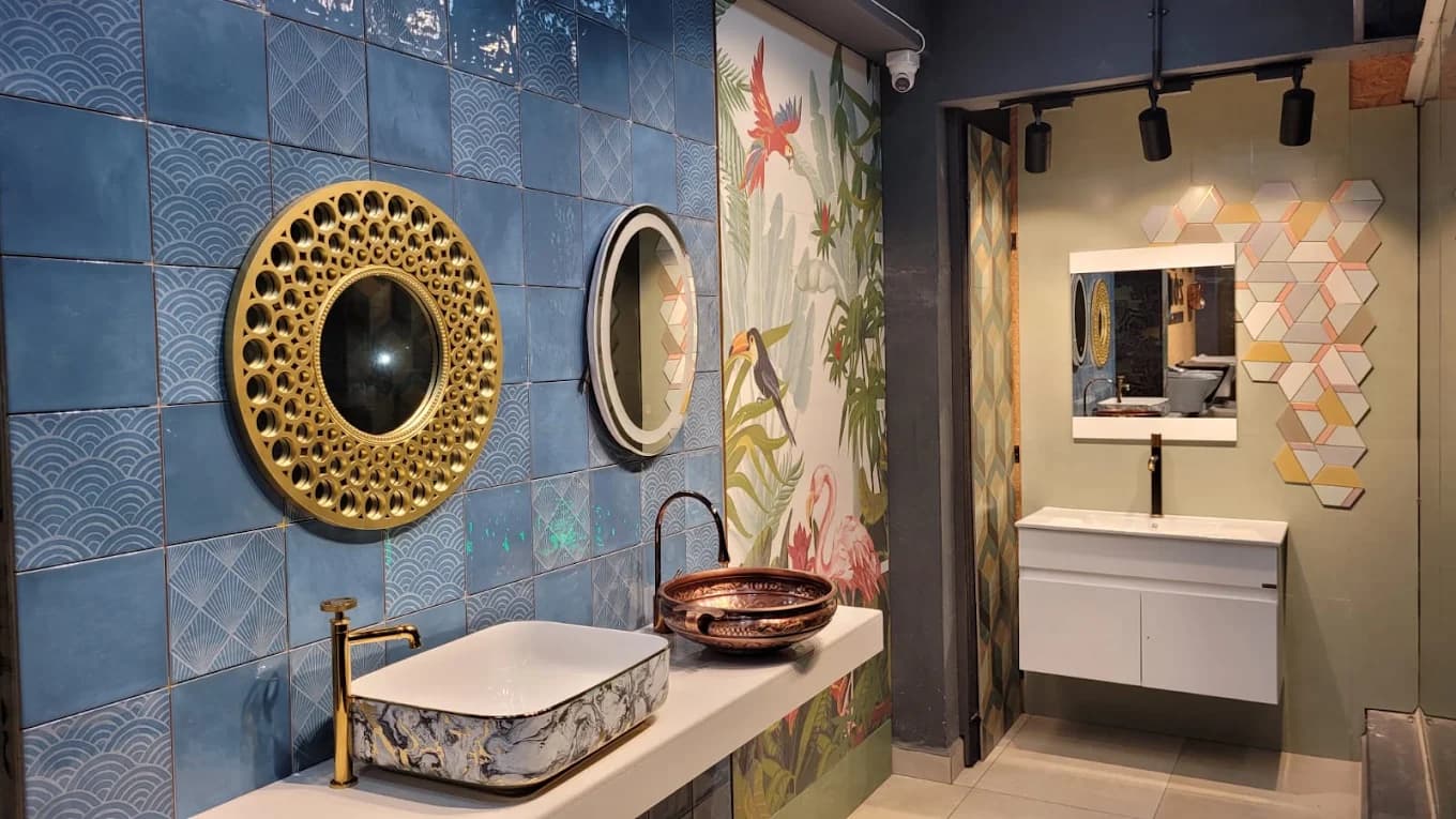 Architectural living space featuring Live Ceramique surfaces